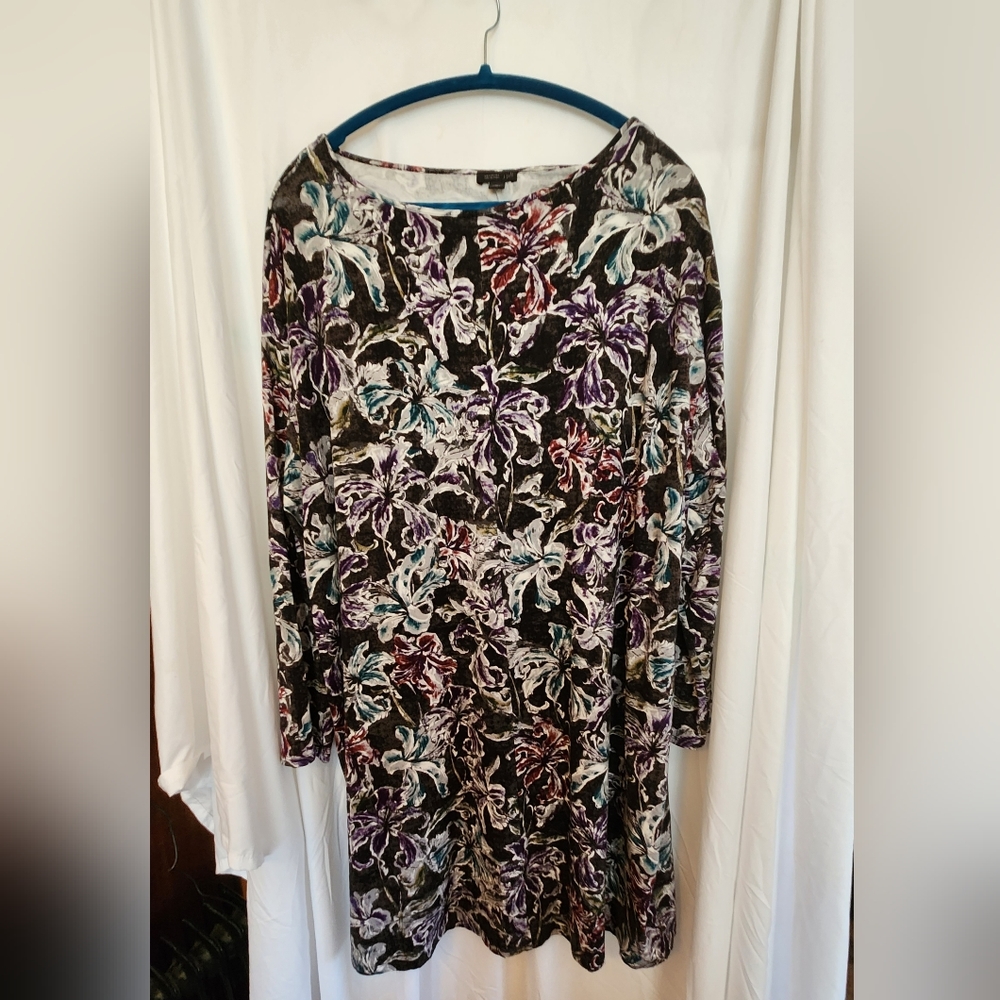 J Jill Floral Swing Dress 3x